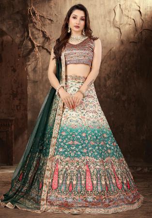 Picture of Pleasing Satin Linen Lehenga Choli