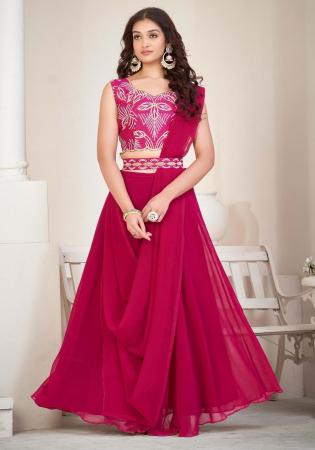 Picture of Grand Georgette Deep Pink Lehenga Choli