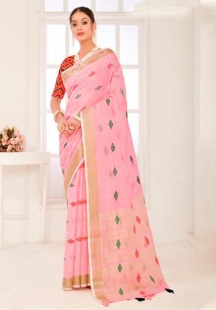 Picture of Ideal Linen Light Pink Saree