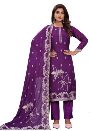 Picture of Graceful Chiffon Purple Readymade Salwar Kameez