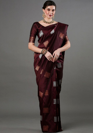 Picture of Classy Silk Brown Saree