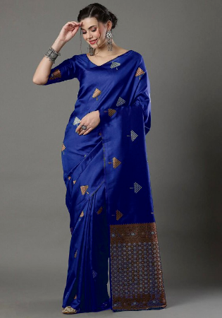 Picture of Admirable Silk Medium Blue Saree