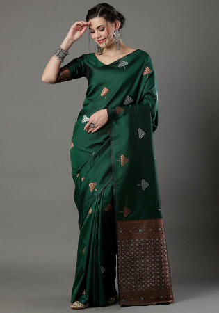 Picture of Splendid Silk Sea Green Saree