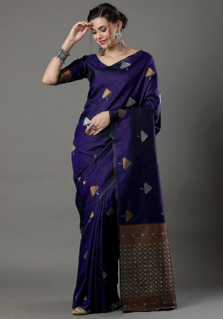 Picture of Magnificent Silk Purple Saree