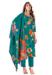 Picture of Radiant Satin Teal Readymade Salwar Kameez