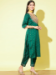 Picture of Stunning Silk Sea Green Readymade Salwar Kameez