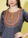 Picture of Superb Silk Slate Grey Readymade Salwar Kameez