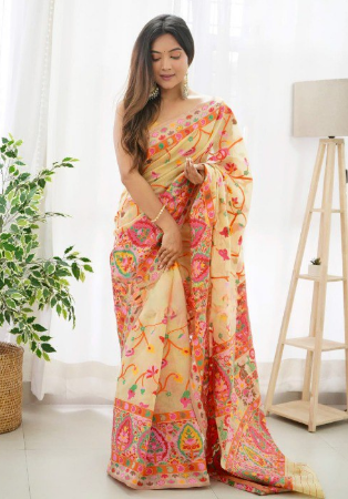 Picture of Beauteous Silk Burly Wood Saree