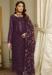 Picture of Alluring Georgette Purple Straight Cut Salwar Kameez