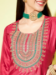 Picture of Exquisite Silk Fire Brick Readymade Salwar Kameez