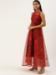 Picture of Rayon & Georgette & Organza Red Kurtis And Tunic