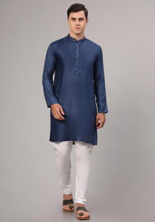 Picture of Bewitching Cotton Navy Blue Kurtas