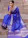 Picture of Pretty Silk Medium Slate Blue Saree