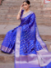 Picture of Pretty Silk Medium Slate Blue Saree