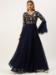 Picture of Georgette & Organza Midnight Blue Readymade Gown