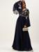 Picture of Georgette & Organza Midnight Blue Readymade Gown