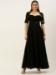 Picture of Grand Georgette & Organza Black Readymade Gown