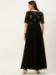 Picture of Grand Georgette & Organza Black Readymade Gown