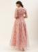 Picture of Statuesque Georgette & Organza Pink Readymade Gown