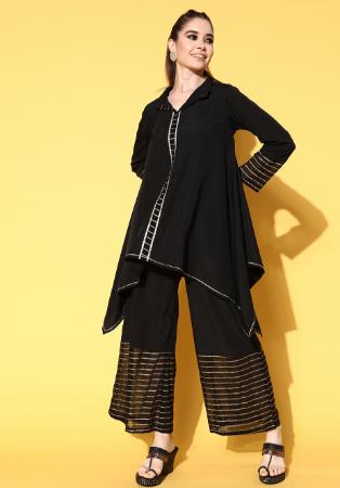 Picture of Superb Crepe Black Kurtis & Tunic