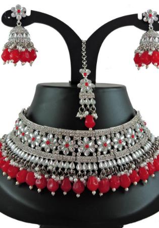 Picture of Sightly Maroon Necklace Set