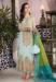 Picture of Georgette Light Steel Blue Straight Cut Salwar Kameez