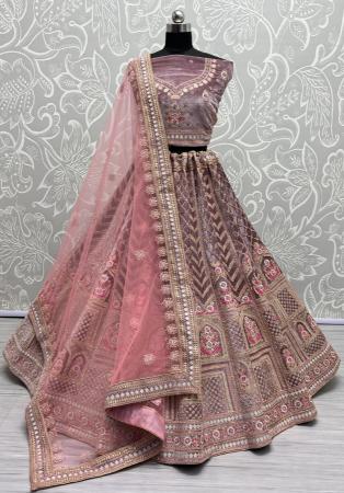 Picture of Statuesque Georgette Rosy Brown Lehenga Choli