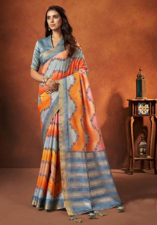 Picture of Pleasing Crepe & Silk Chocolate Saree