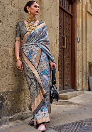 Picture of Ravishing Silk Midnight Blue Saree