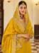 Picture of Elegant Linen Orange Straight Cut Salwar Kameez