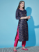 Picture of Cotton & Silk Midnight Blue Readymade Salwar Kameez