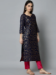 Picture of Cotton & Silk Navy Blue Readymade Salwar Kameez