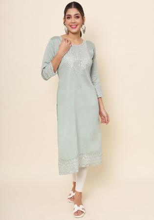 Picture of Ravishing Cotton Light Grey Kurtis & Tunic