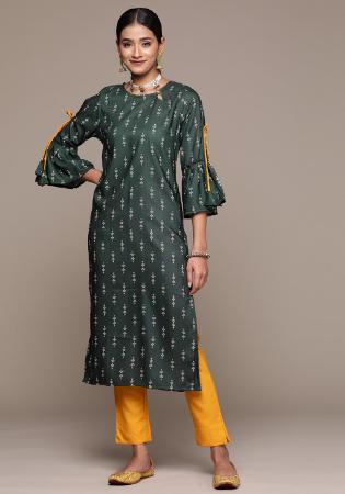 Picture of Resplendent Chiffon Sea Green Kurtis & Tunic