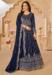 Picture of Georgette Midnight Blue Straight Cut Salwar Kameez