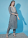 Picture of Nice Cotton & Silk Grey Readymade Salwar Kameez