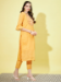 Picture of Cotton & Silk Dark Golden Rod Readymade Salwar Kameez