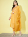 Picture of Cotton & Silk Dark Golden Rod Readymade Salwar Kameez