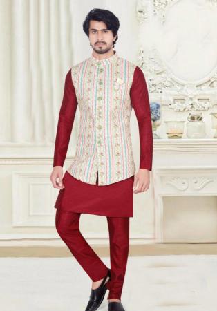 Picture of Grand Silk Brown Kurtas