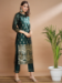 Picture of Cotton & Silk Dark Slate Grey Readymade Salwar Kameez