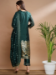 Picture of Cotton & Silk Dark Slate Grey Readymade Salwar Kameez