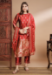 Picture of Cotton & Silk Maroon Readymade Salwar Kameez