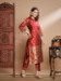 Picture of Cotton & Silk Maroon Readymade Salwar Kameez