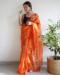 Picture of Nice Organza Chocolate Saree