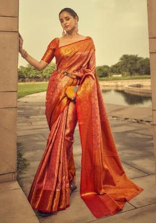 Picture of Beautiful Silk Brown Saree