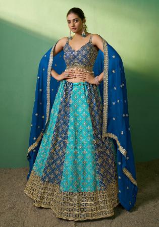 Picture of Classy Georgette Midnight Blue Lehenga Choli