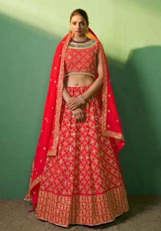 Picture of Ideal Georgette Crimson Lehenga Choli