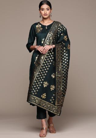 Picture of Sightly Chiffon Sea Green Readymade Salwar Kameez