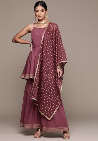 Picture of Gorgeous Chiffon Rosy Brown Readymade Salwar Kameez