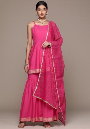 Picture of Nice Chiffon Deep Pink Readymade Salwar Kameez